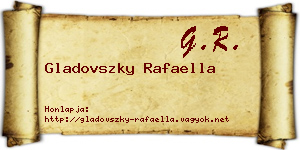 Gladovszky Rafaella névjegykártya